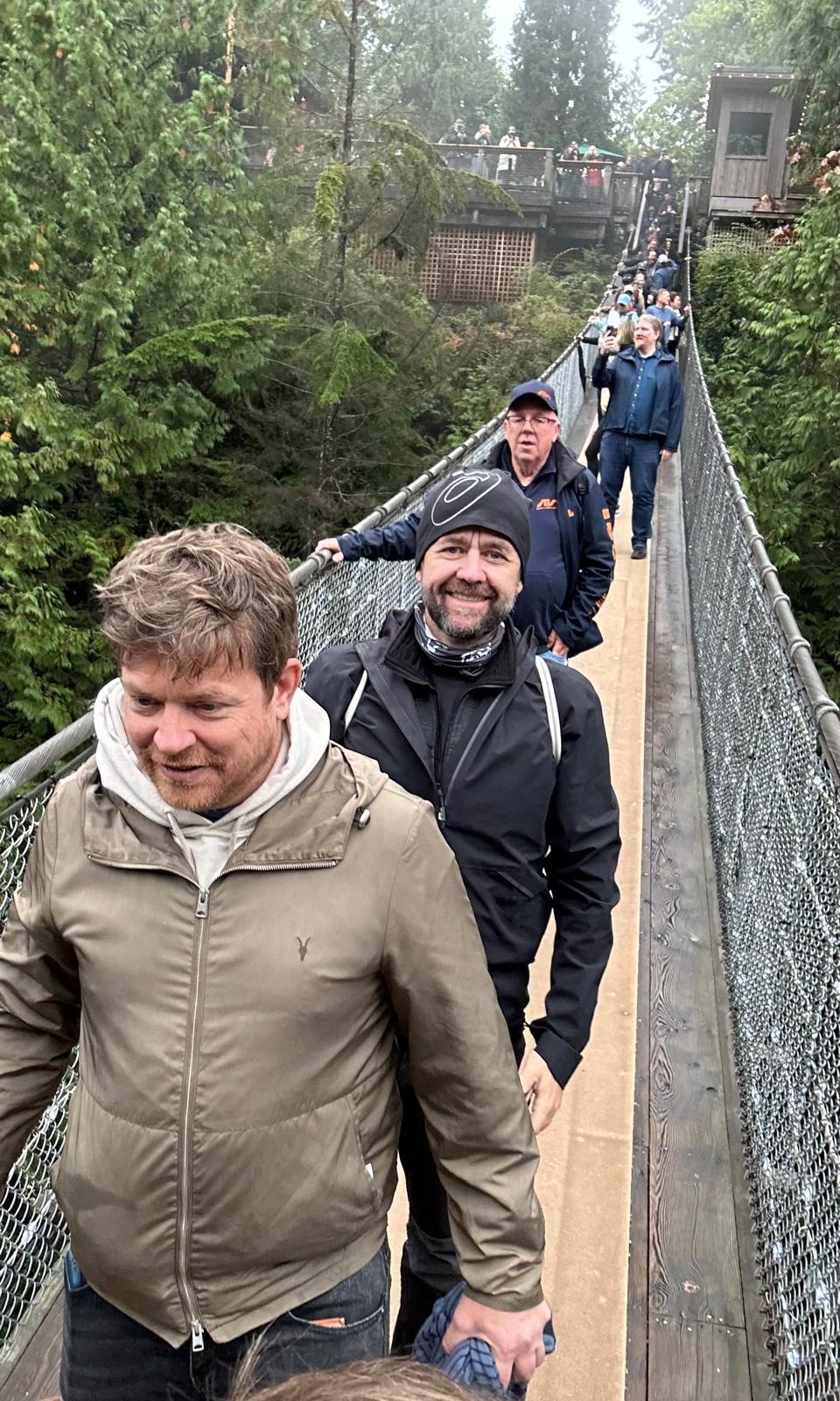AV Alliance members on the Capilano Suspension Bridge in Vancouver