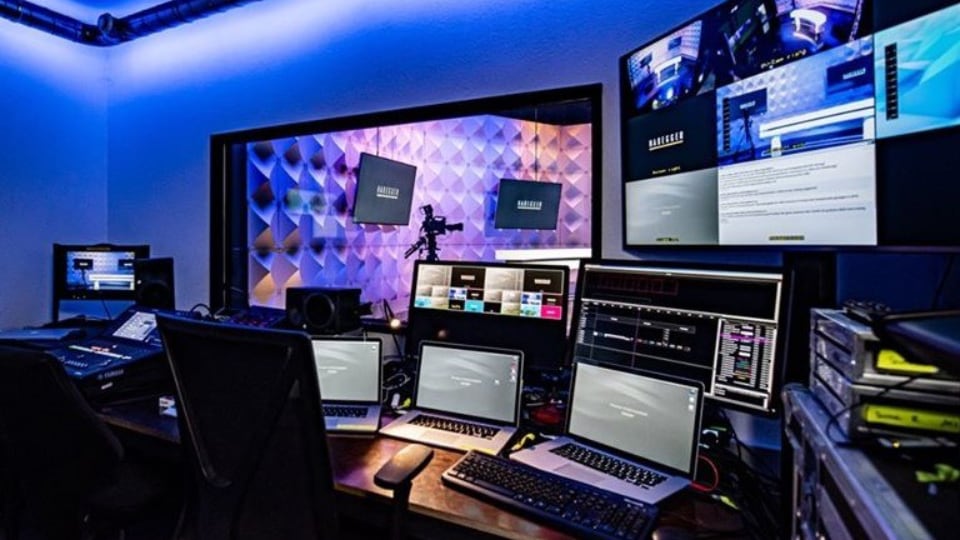 Habegger live streaming studio in Zurich