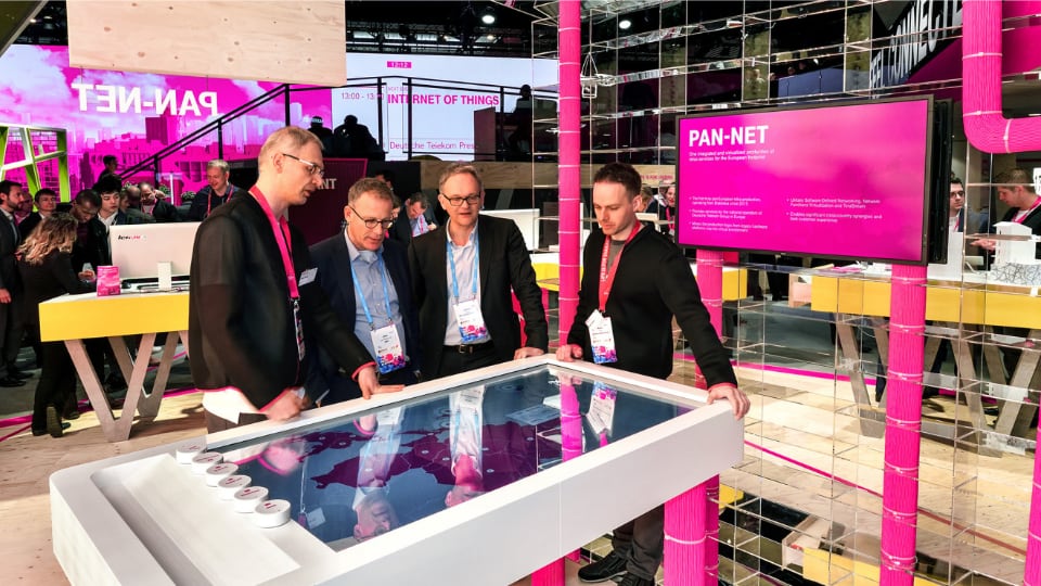 Neumann&Mueller Deutsche Telekom Fair Stand at Mobile World Congress