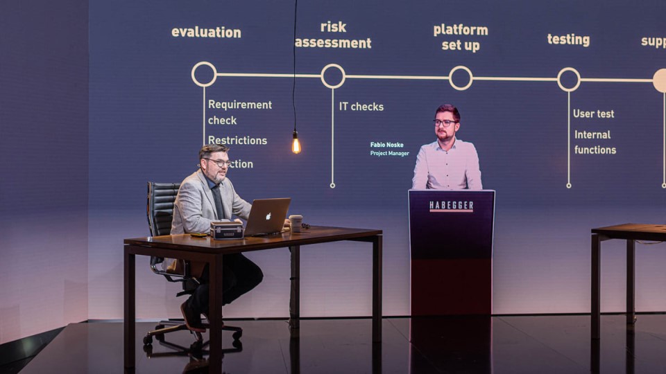 Webinar on digital event platforms hosted by Habegger AG